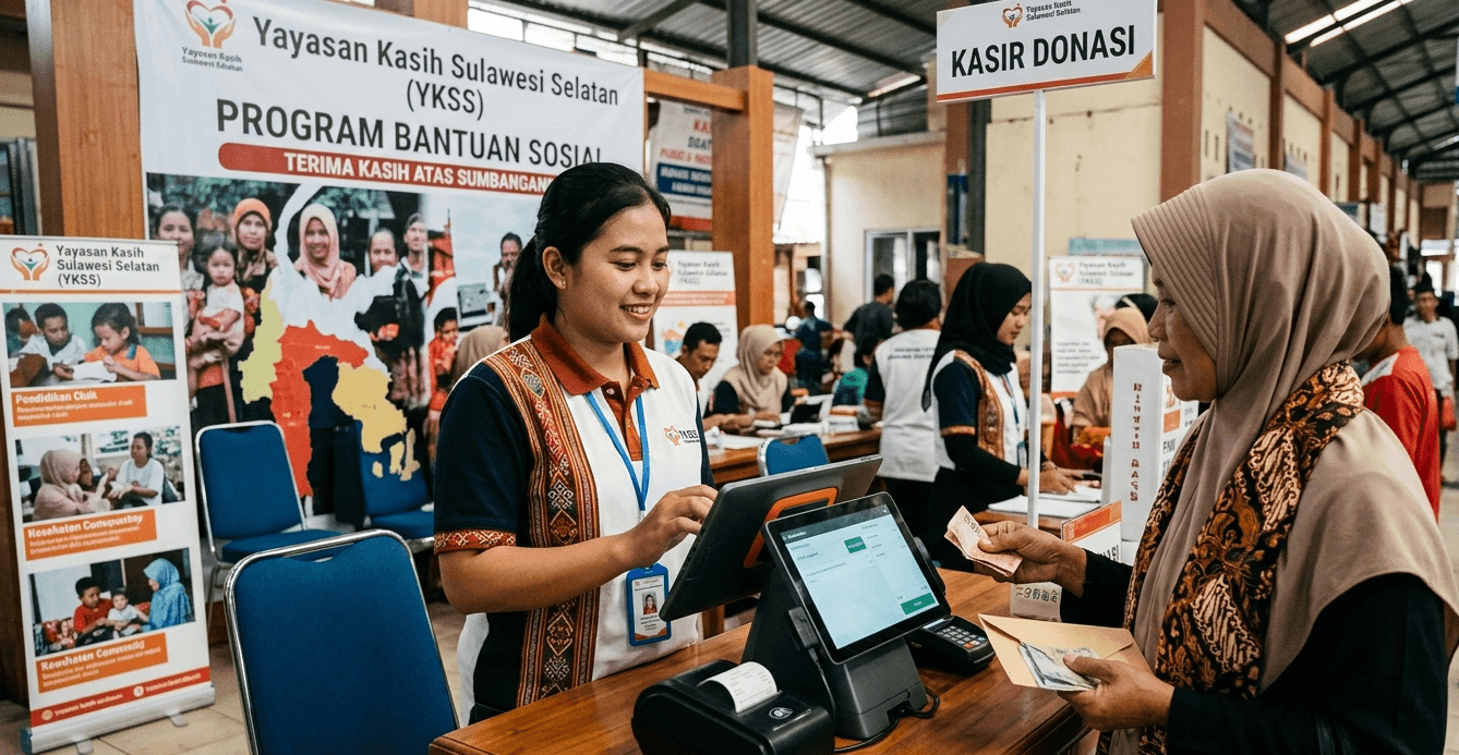 Kasir untuk Organisasi Nirlaba dan Amal di Sulawesi Selatan